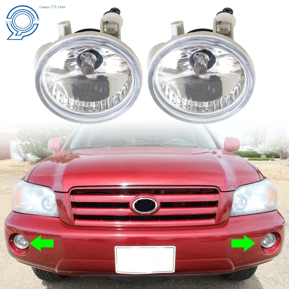 Set of 2 Fog Lights for Toyota Highlander (2004–2007) Left + Right