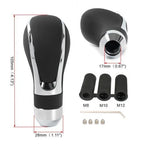 Gear Shift Knob for Universal Car Manual Shifter Black Leather