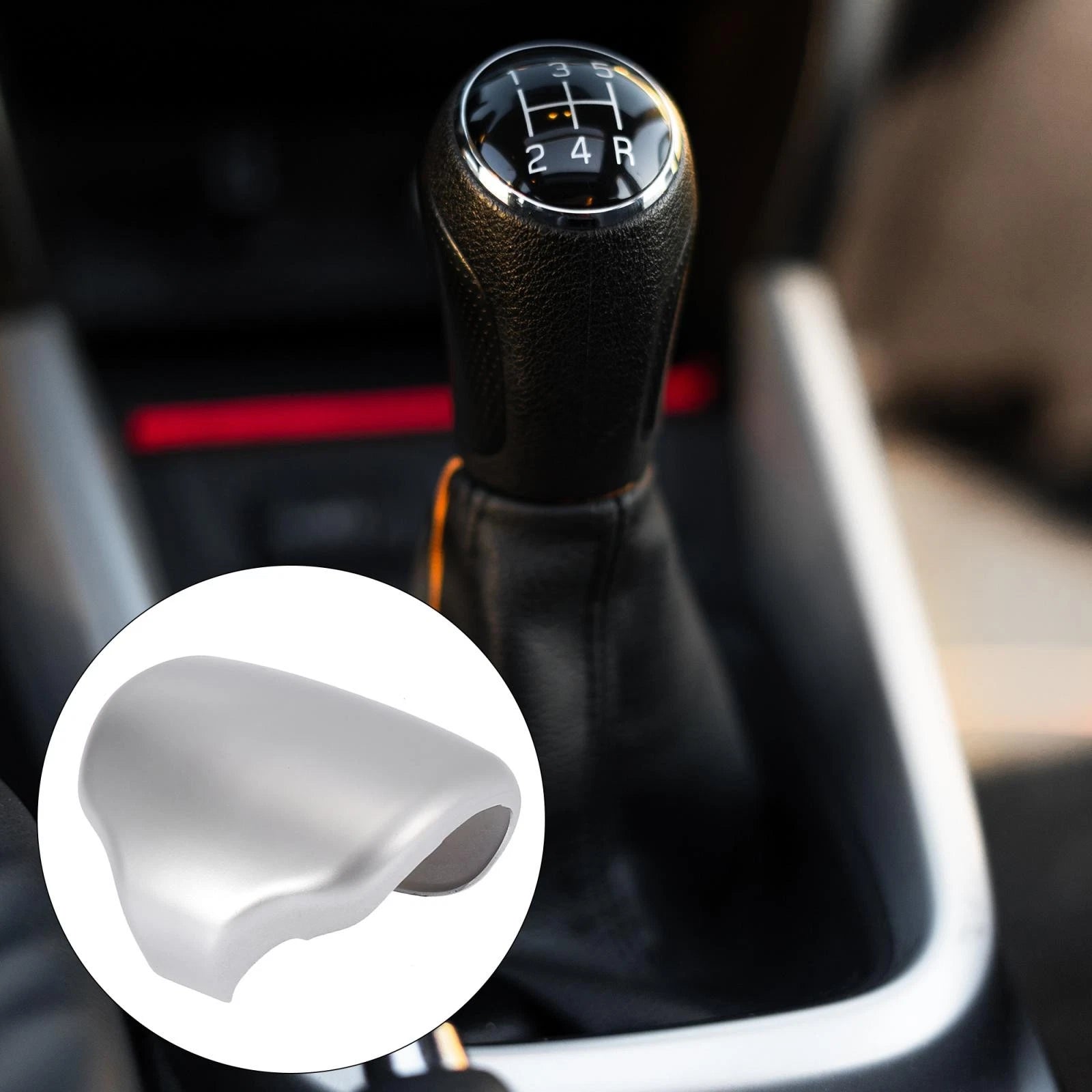 Gear Shifting Knob Cover Trim for Honda CR-V (2017–2021) - Silver Tone