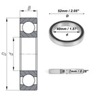 Deep Groove Ball Bearing 6808VV for Scooter Skateboard Wheel (40x52x7mm)