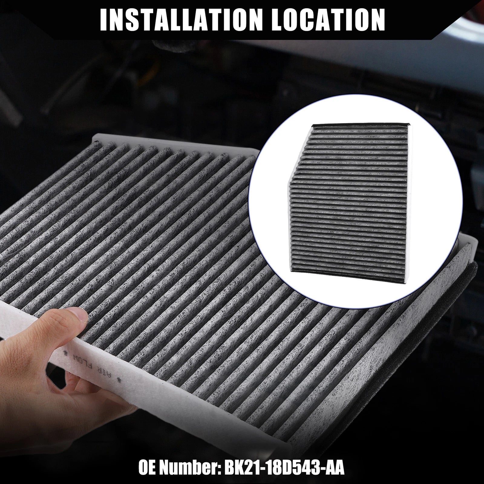 Cabin Air Filter with Activated Carbon for Ford Transit 150 250 (2015–2023)