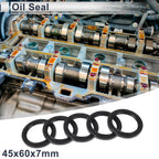 Set of 5 Oil Seal Rotary Shaft Seal NBR Rubber 45x60x7mm