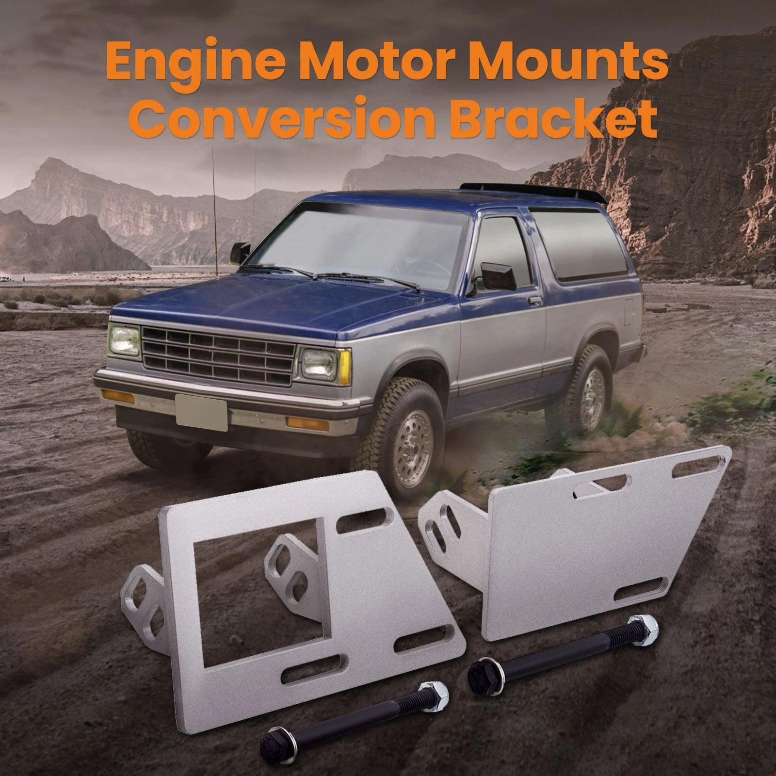 Engine Swap Mounts Brackets with 2 Bolts for Chevy Blazer S10 2WD (1983–2005)