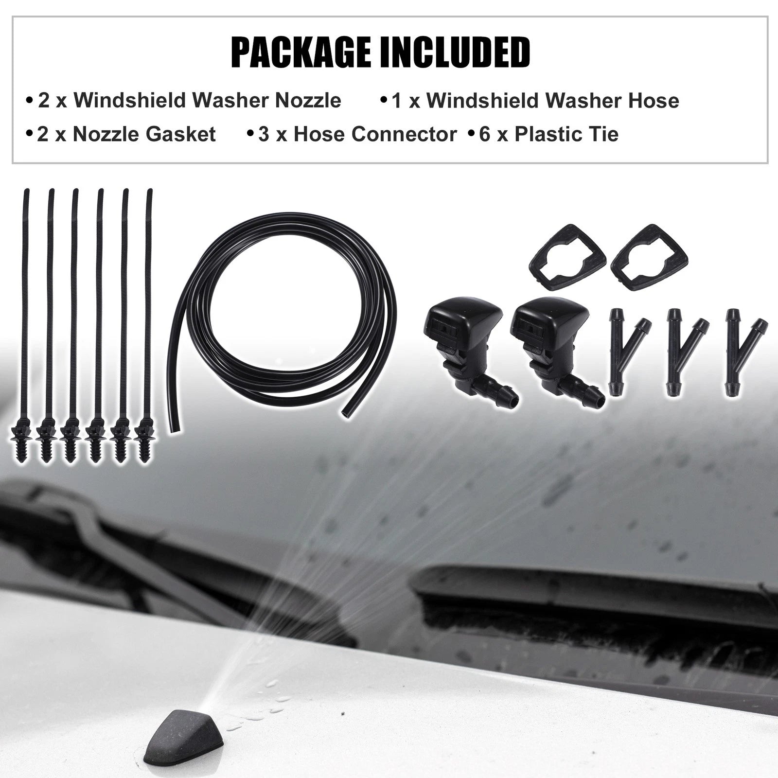 Set of 2 Windshield Washer Nozzles for Toyota Tacoma (2005–2023) No.8538104030
