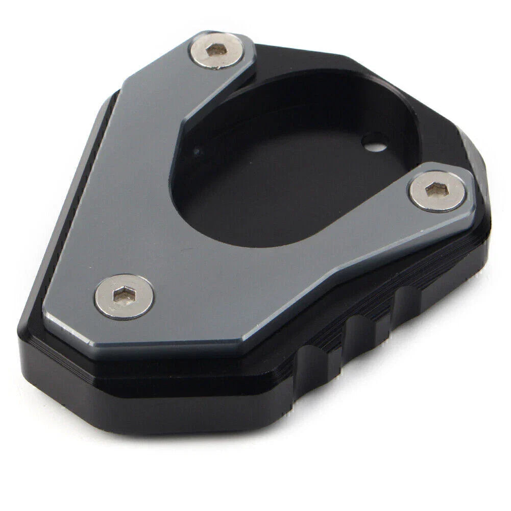 CNC Gray Foot Stand Side Extension Plate for KAWASAKI Ninja 400, Versys 650, KLX 250