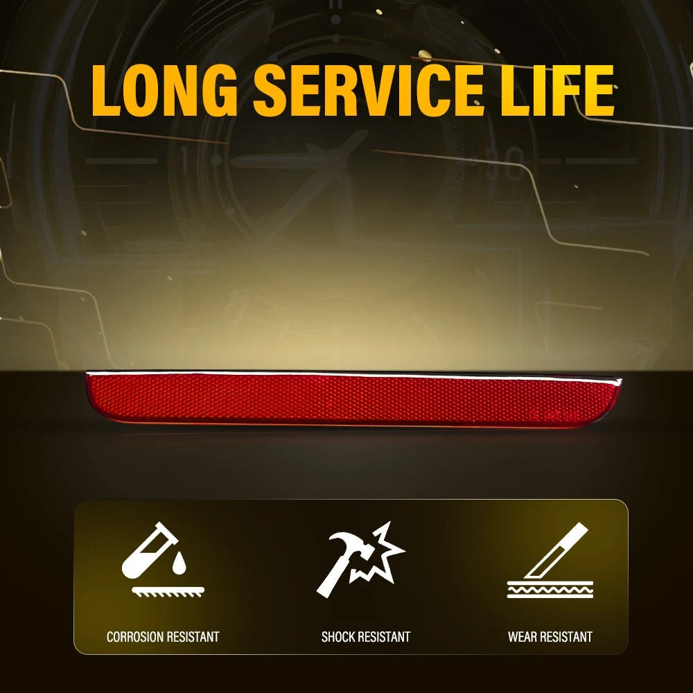 2X Red Bumper Reflectors for Dodge Challenger (2015–2022) EPY