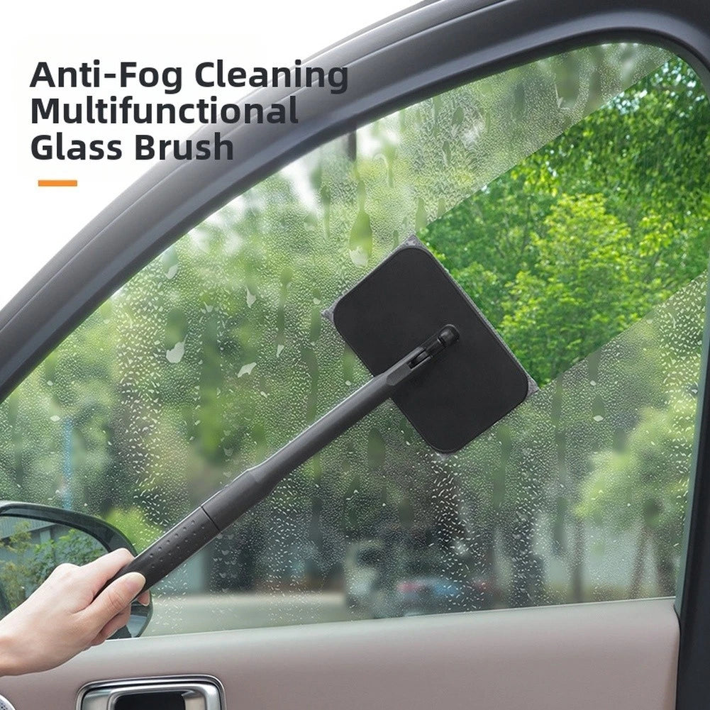 Glass Cleaner Tool with Detachable Handle for Cars (180° Rotation)