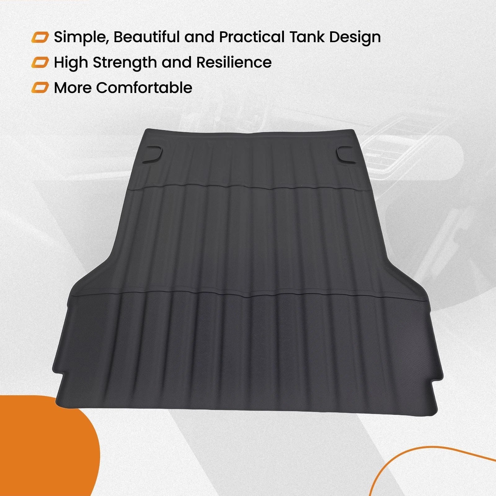 Cargo Liner Truck Bed Mat for Ford Maverick (2022–2024) Black TPE 4.5FT