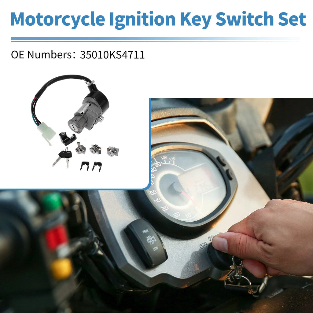 Ignition Key Switch No. 35010KS4711 for Honda CN250 Helix (1986–2007)