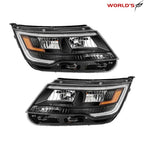 LED DRL Headlights for Ford Explorer Sport (2016–2018) Black Housing