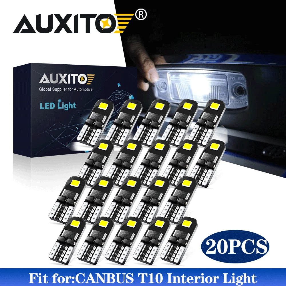 20x T10 194 2825 LED Light Bulb for AUXITO (Error Free)
