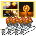 Set of 4 Rear Turn Signal Amber Chrome for Honda CB175/200/350/450/500/750 (12V)