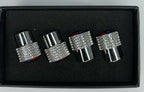 Valve Stem Caps W C6 Corvette Emblem Premium Chrome Knurled for Corvette (2005–2013)