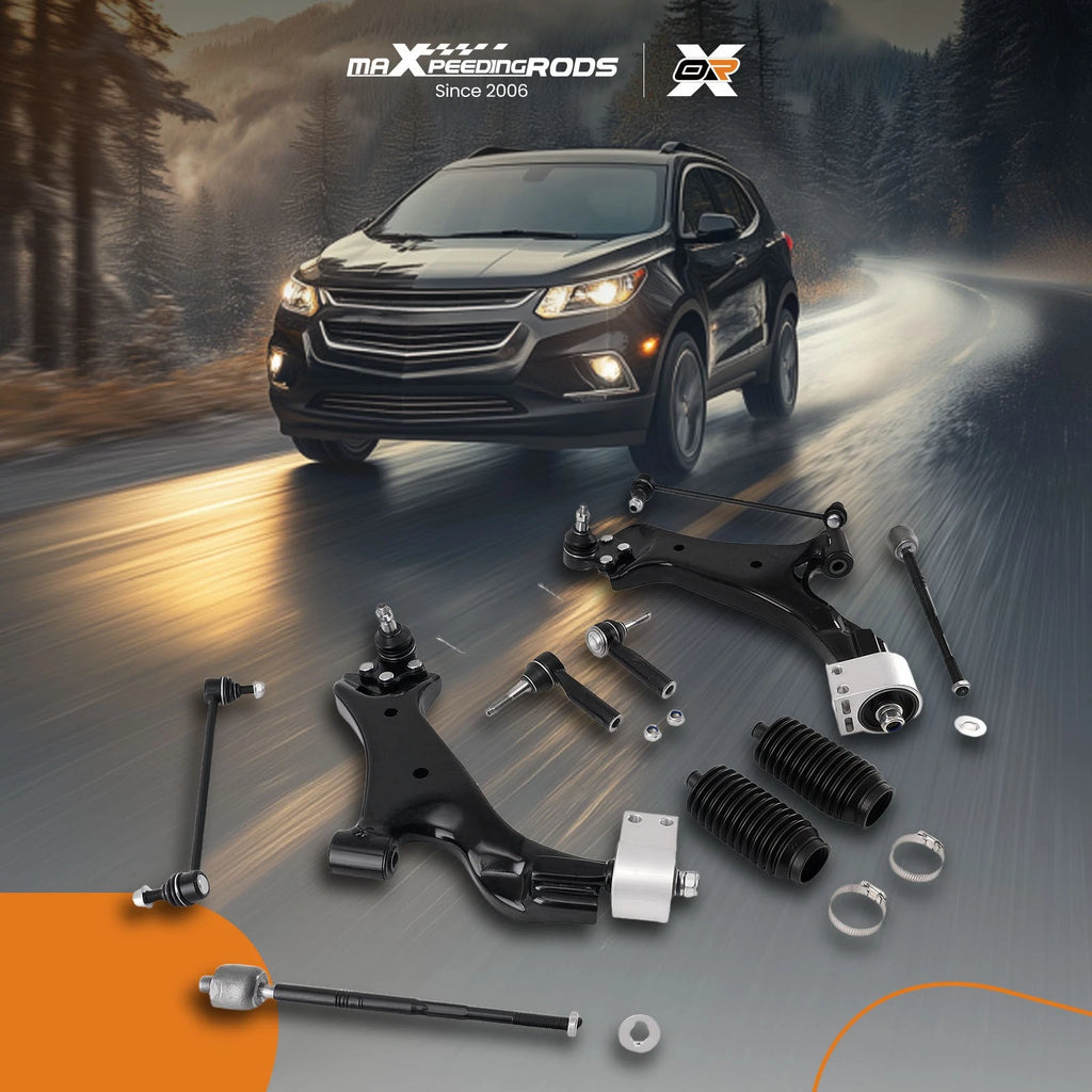Front Lower Control Arms Tie Rods Kit for Chevy Equinox GMC Terrain (2010–2017)