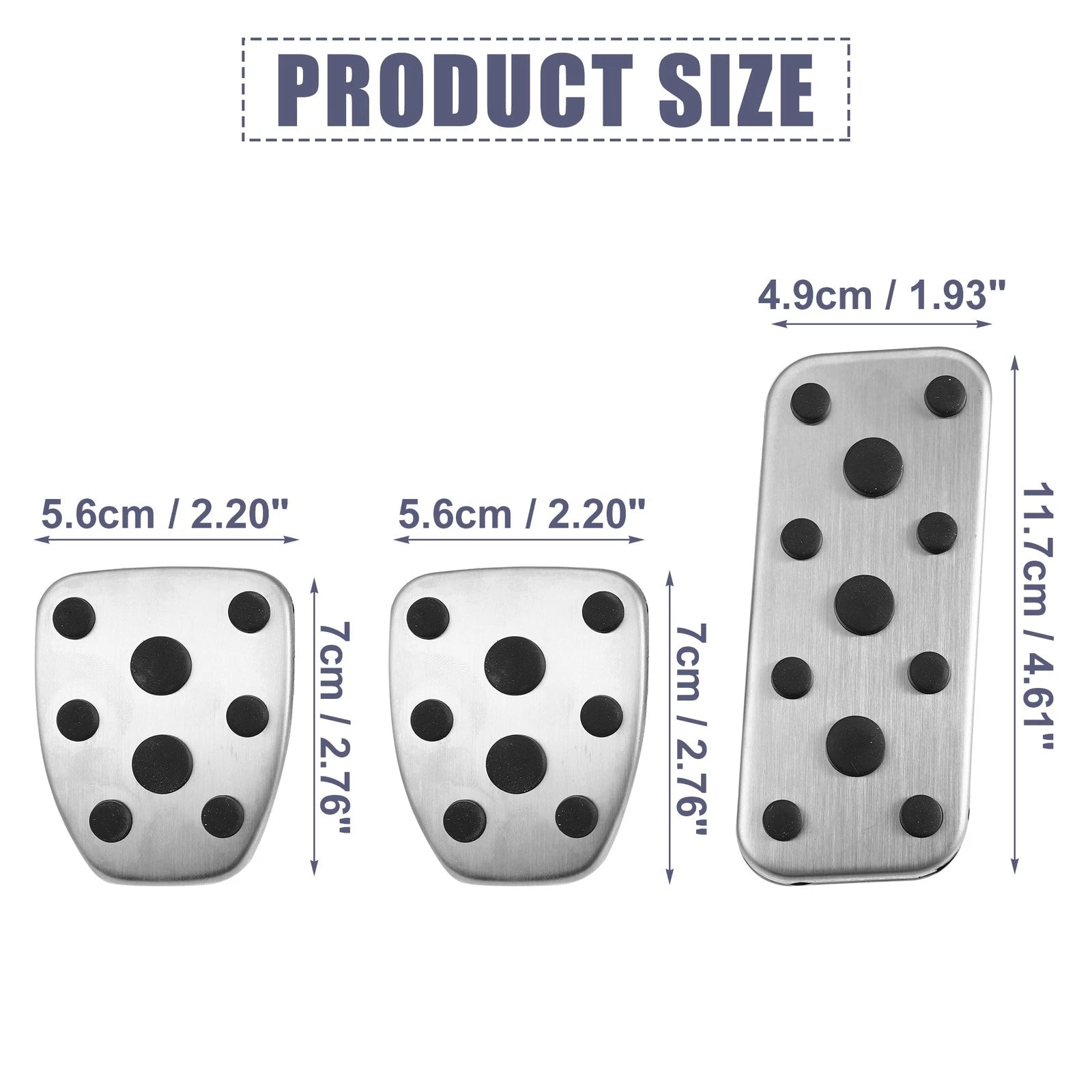 3pcs Manual Transmission Clutch Brake Gas Accelerator Pedal for Subaru Legacy (1990–1999)
