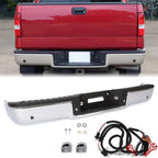 Chrome Rear Step Bumper Assembly with Sensor Holes for Ford F-150 (2006–2008)