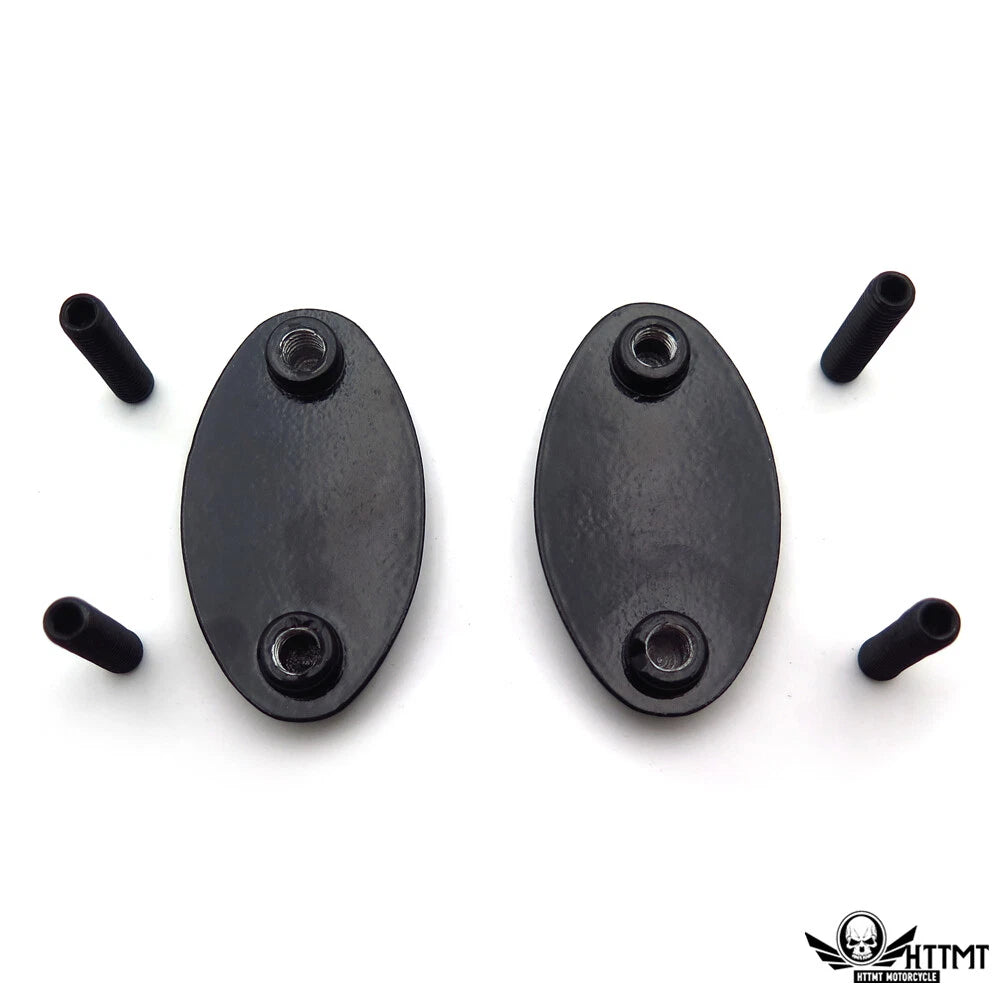 Mirror Block Off Plates for Kawasaki Ninja ZX6R ZX6RR ZX10R (2005–2008) Black