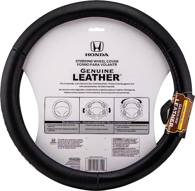 Genuine Leather Steering Wheel Cover for Honda