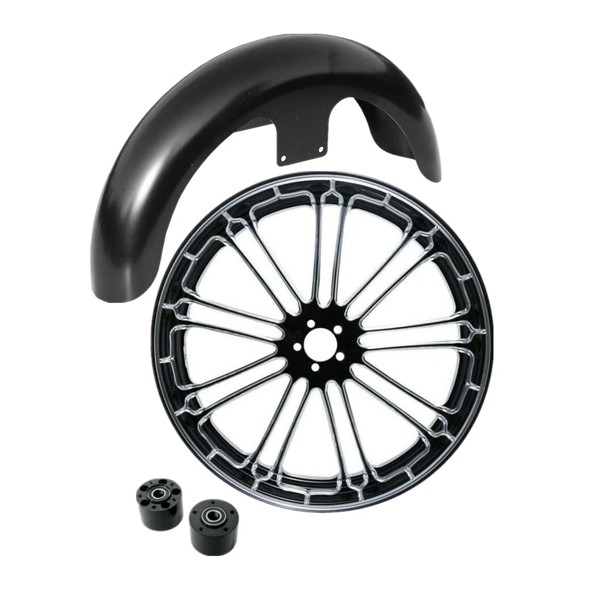 21" Front Wheel Rim Dual Disc Hub & Fender for Harley Electra Glide (2008–2013)