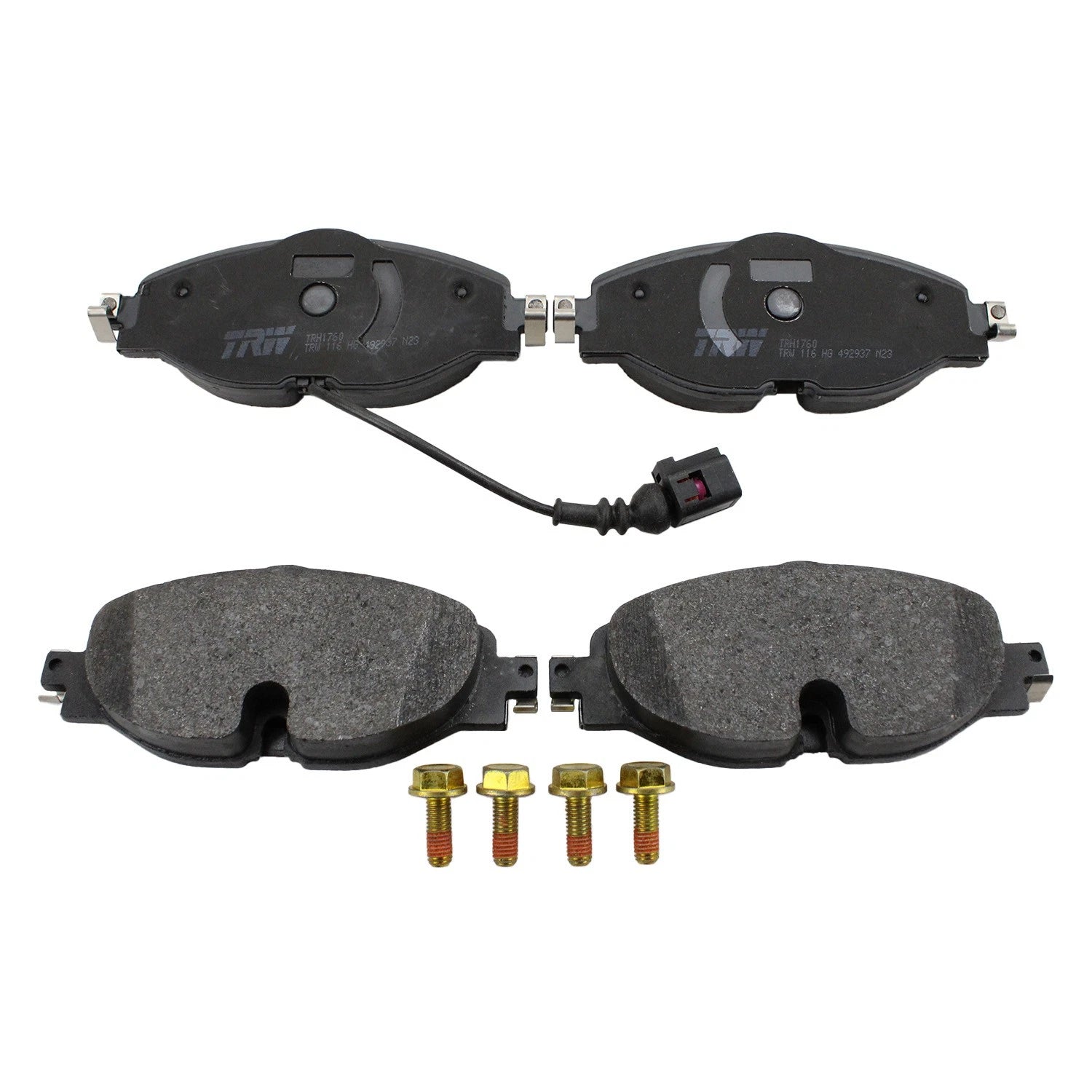 Set of 2 DuraGo Front Rotors & TRW Pro Low-Metallic Pads for A3 Golf Jetta