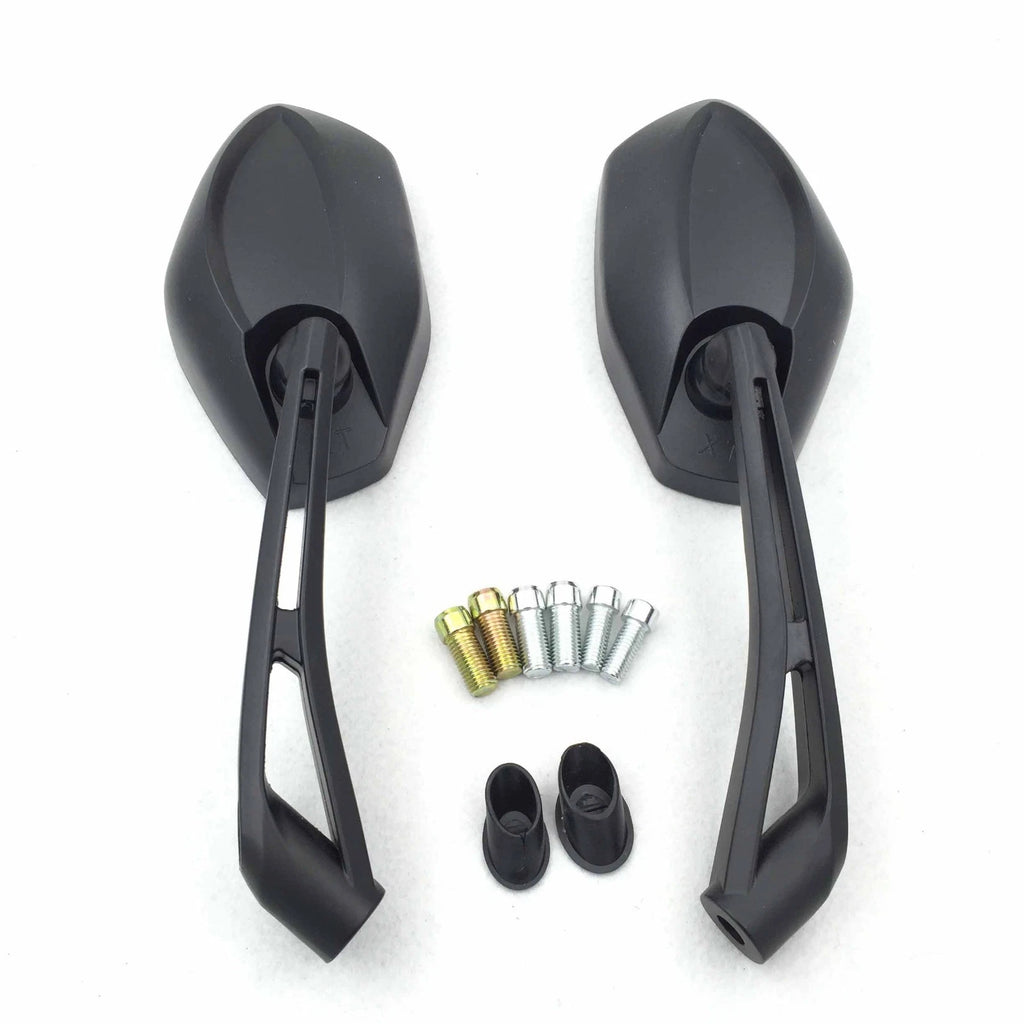 Black Rearview Mirrors for Honda CB1000R, Shadow, Valkyrie (Fit 8mm 10mm)
