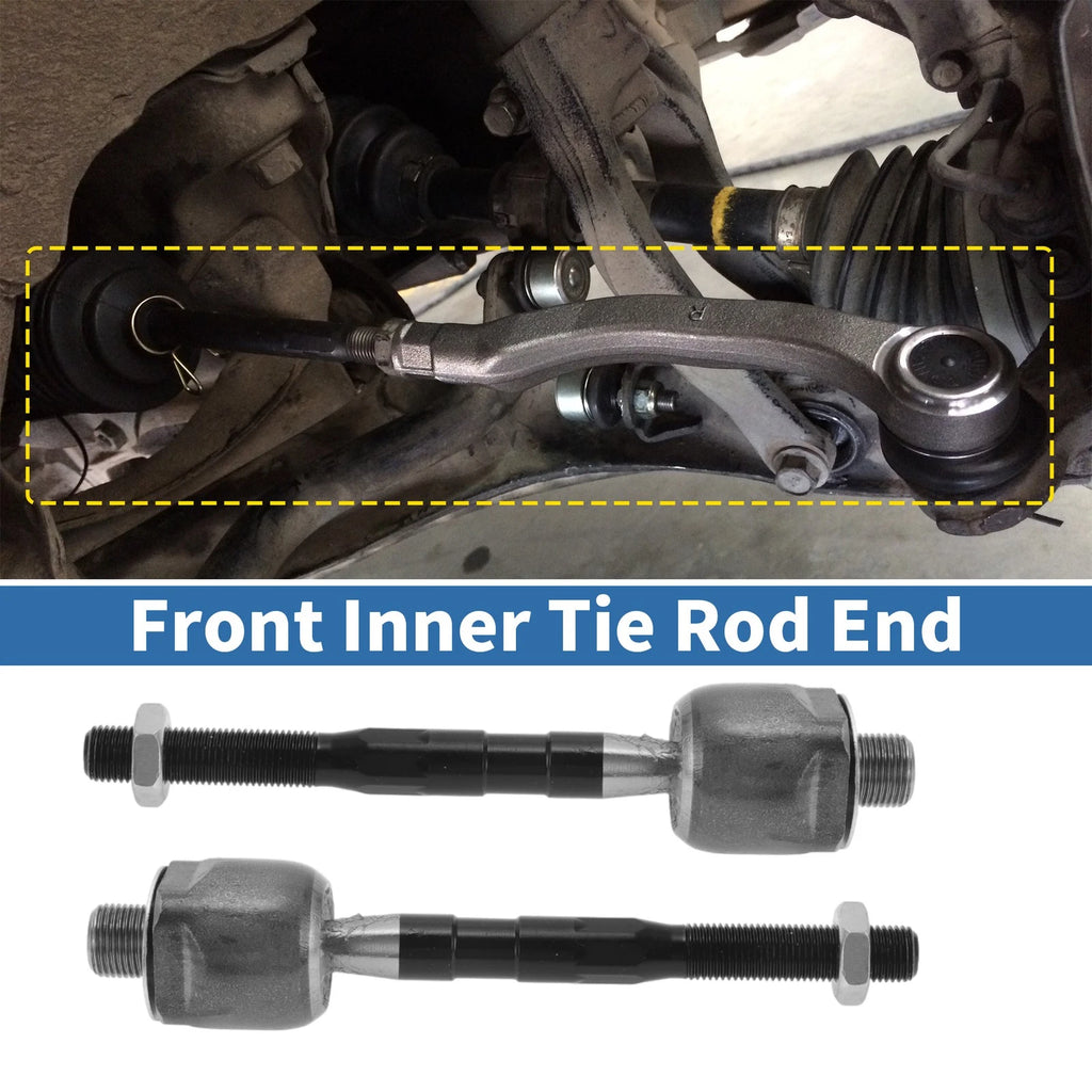 2 Pcs Front Inner Tie Rod End Links for Ford Fusion (2006–2009)