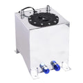 2.5 Gallon Polished Aluminum Racing Drift Fuel Cell Gas Tank + Level Sender