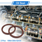 Set of 2 Oil Seal Rotary Shaft Seal FKM Rubber 100x120x12mm