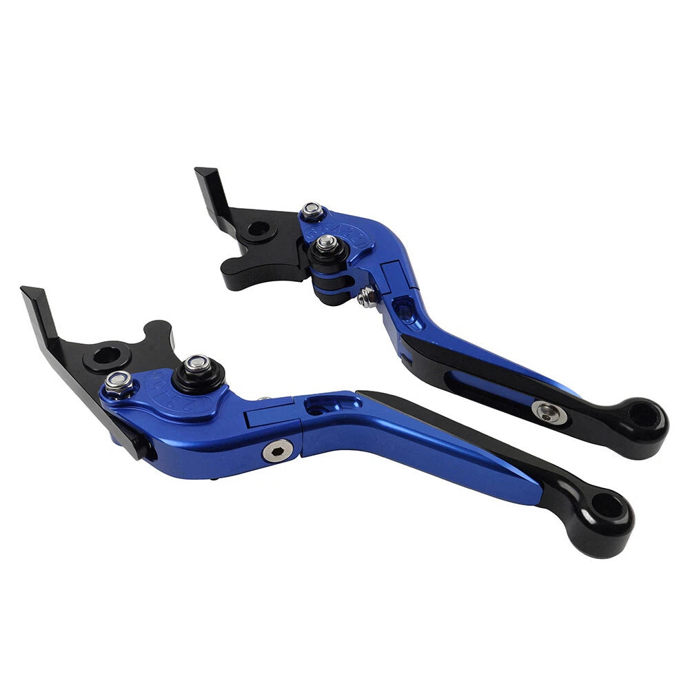 CNC Blue Extendable Brake Clutch Levers for Yamaha FJR1300 (2004–2020)