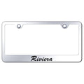 Script on Mirrored License Plate Frame - Officially Licensed for Buick Riviera