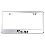 Script on Mirrored License Plate Frame - Officially Licensed for Buick Riviera
