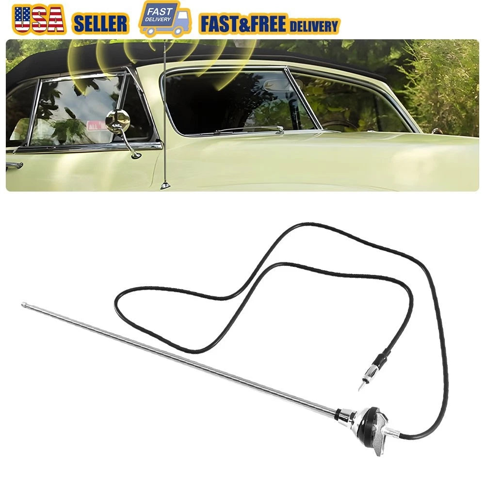 Retractable Flexible Antenna for Truck (AM/FM, Round Base)