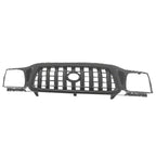 Replacement Black Plastic Front Grille for Toyota Hilux (2012–2015)