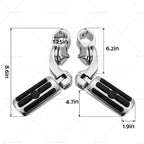 1-1/4" Chrome Highway Foot Pegs for Harley