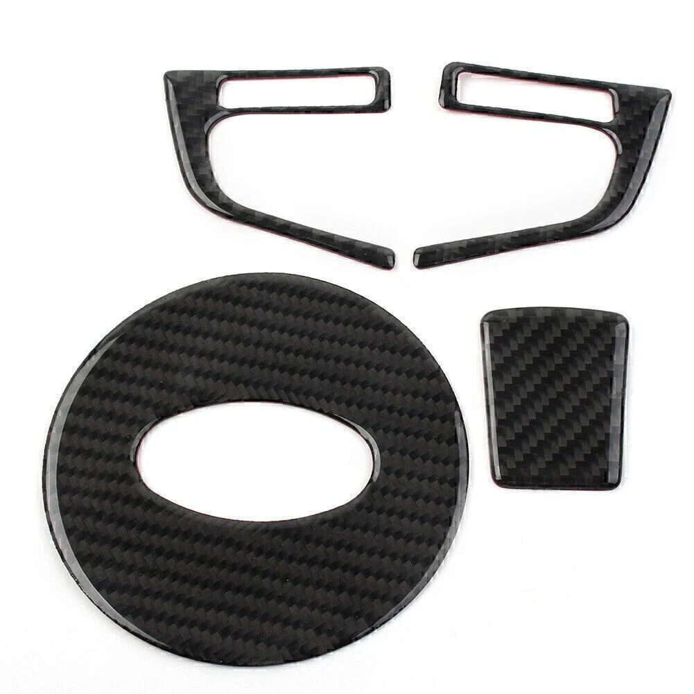 4 Pcs Carbon Fiber Steering Wheel Covers for Subaru Forester (2013-2018)