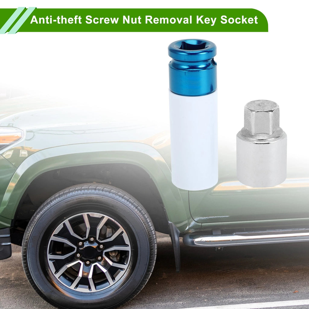 Set of 4 Wheel Lock Lug Nut Anti-theft Key Socket Type C for Toyota