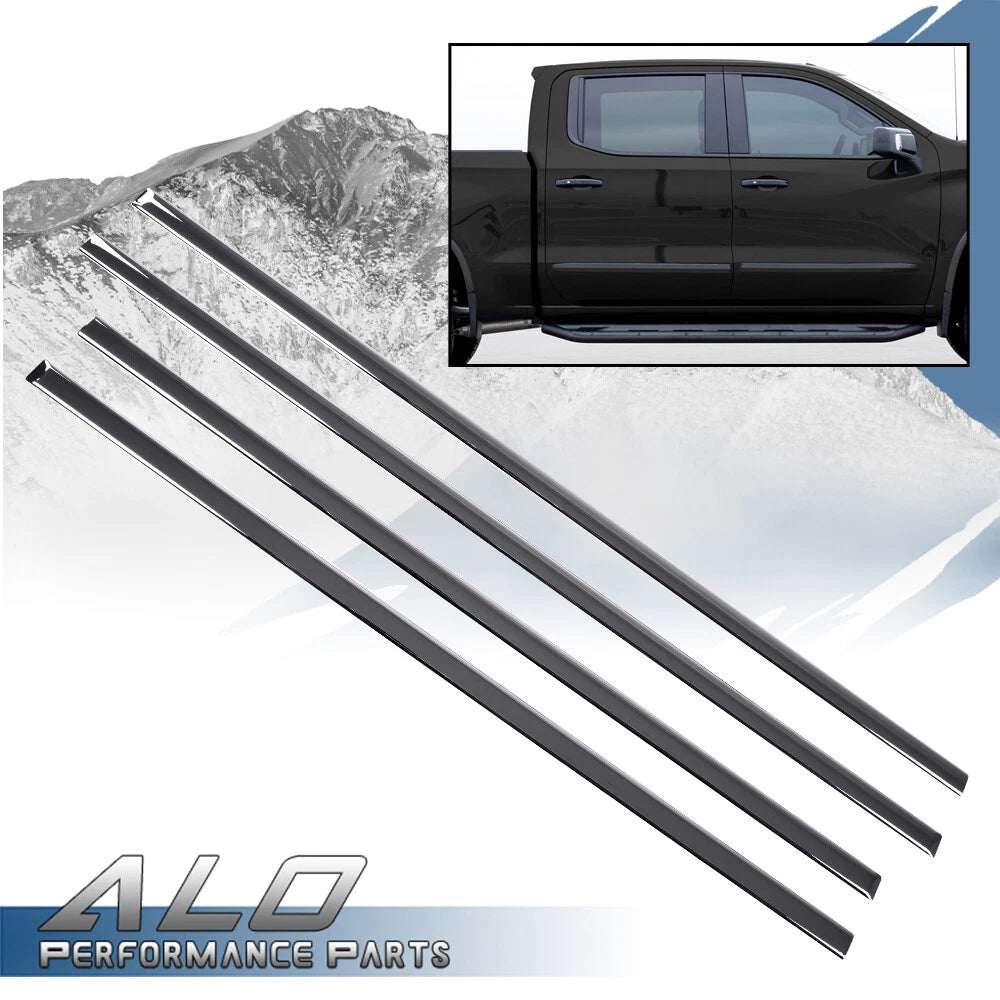 Set of 4 Body Side Molding Trim for Silverado/Sierra Crew Cab