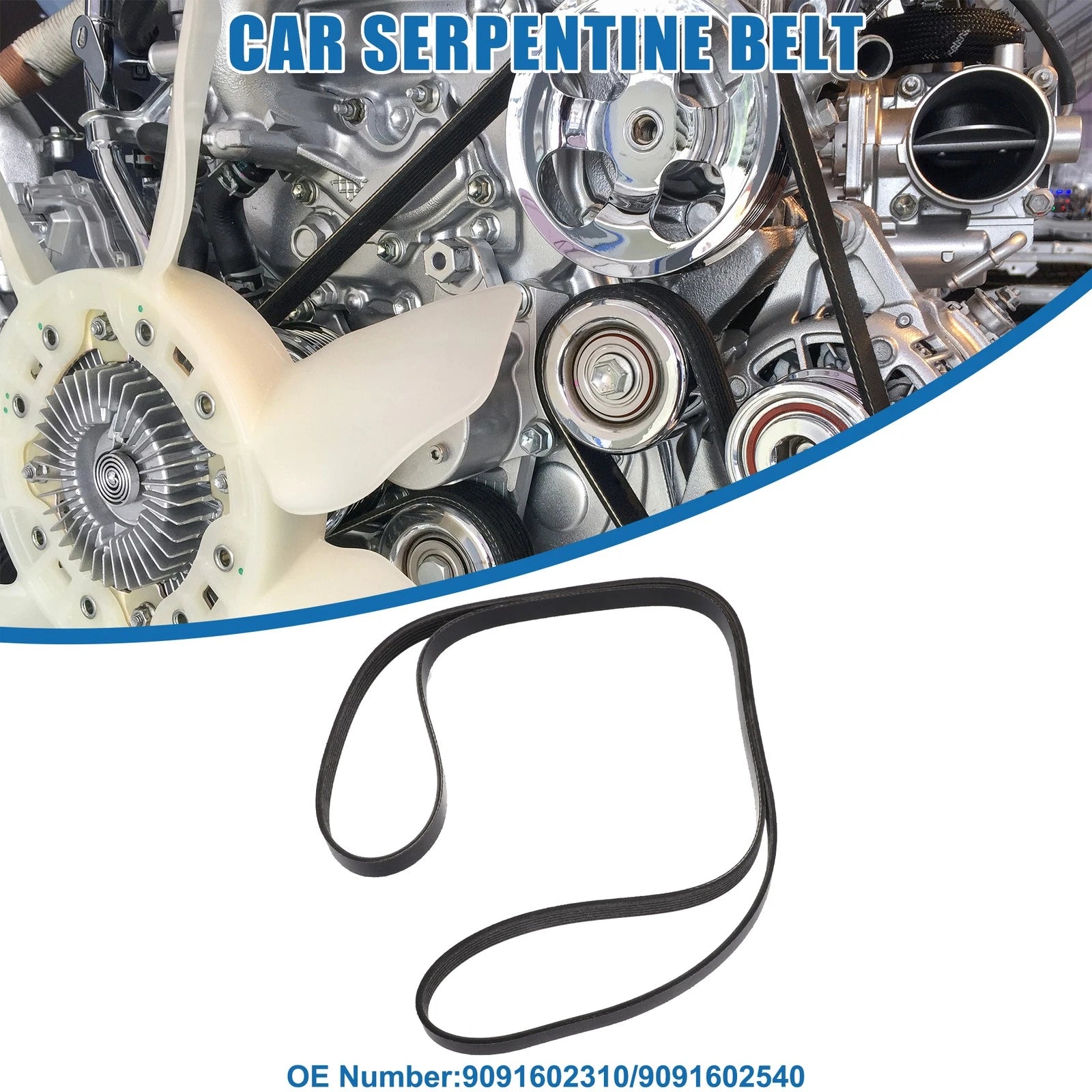 Serpentine Belt No. 9091602310/9091602540 for Toyota Supra (1993–1998)
