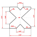 Press Brake Die for Four-Way V-Openings (2.36" Square)