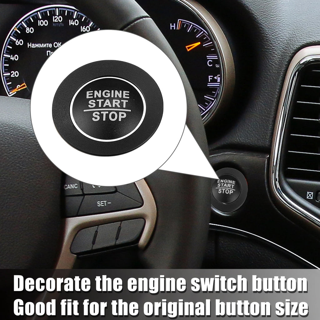 Start Stop Button Cover Trim Kit for Jeep Cherokee, Dodge (2014–2023)