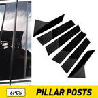 Set of 6 Glossy Black Window Trim for Hyundai Elantra (2021–2023)