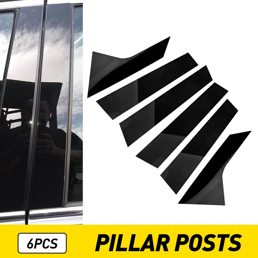 Set of 6 Glossy Black Window Trim for Hyundai Elantra (2021–2023)
