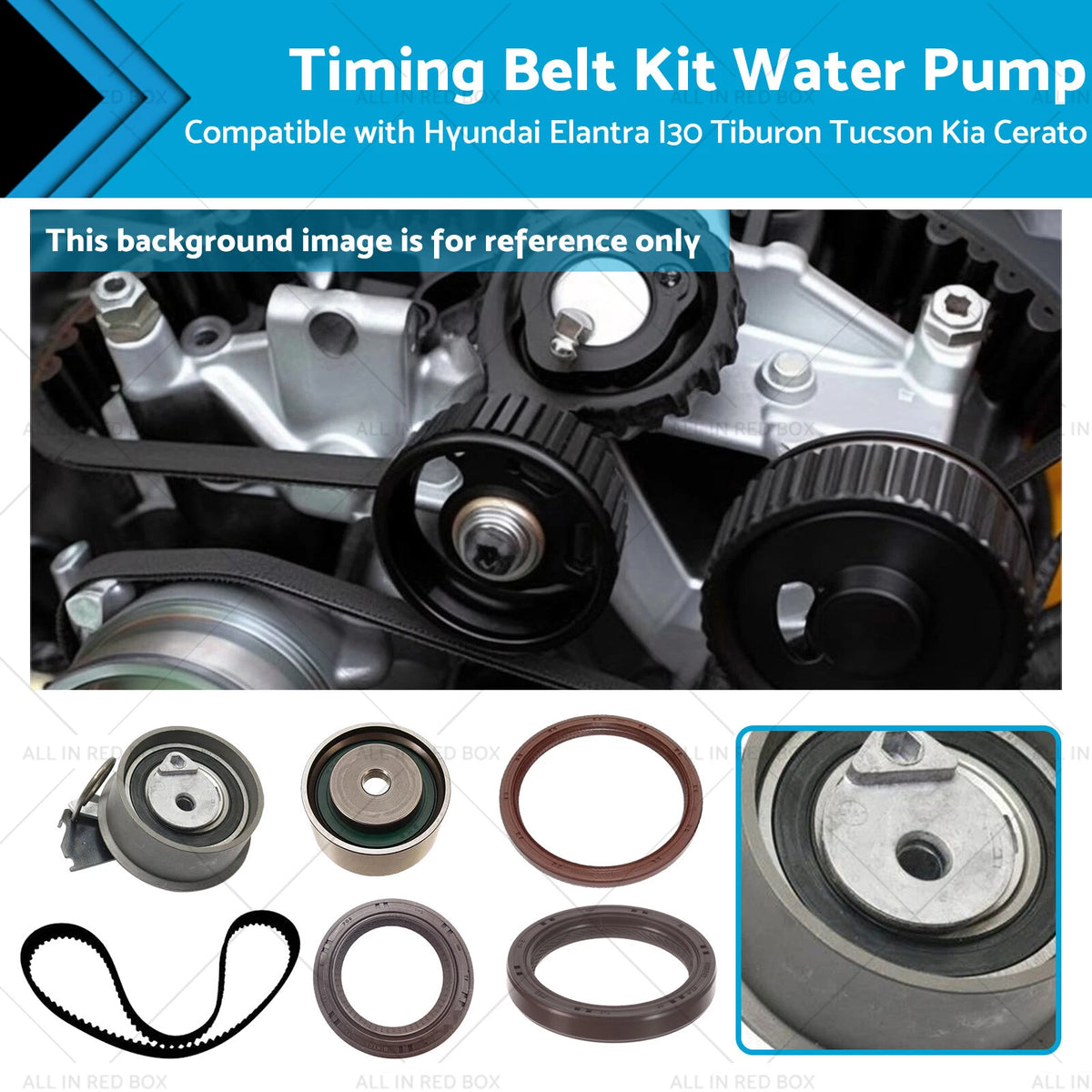 Timing Belt Kit for Hyundai Elantra i30 Tiburon Tucson Kia Cerato 2.0 (2000–2023)