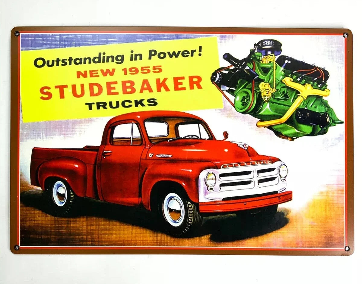 Metal Sign Replacement for Studebaker Truck 1955 (18 x 12)