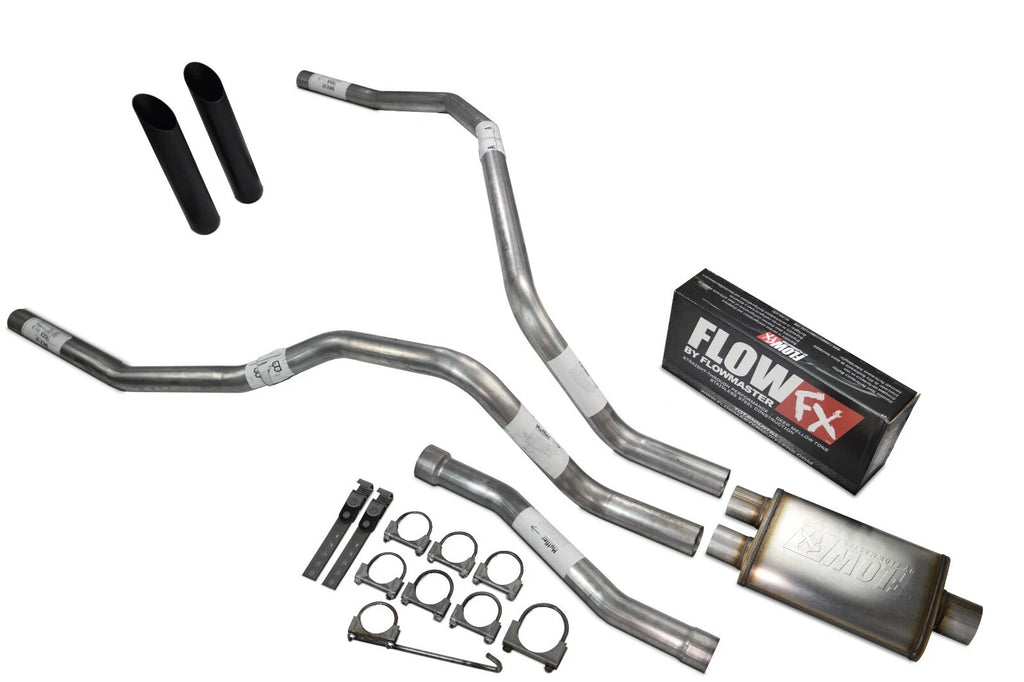 Dual Exhaust 2.5" Flowmaster Flow FX Black Tip for Nissan Titan (2004–2006)