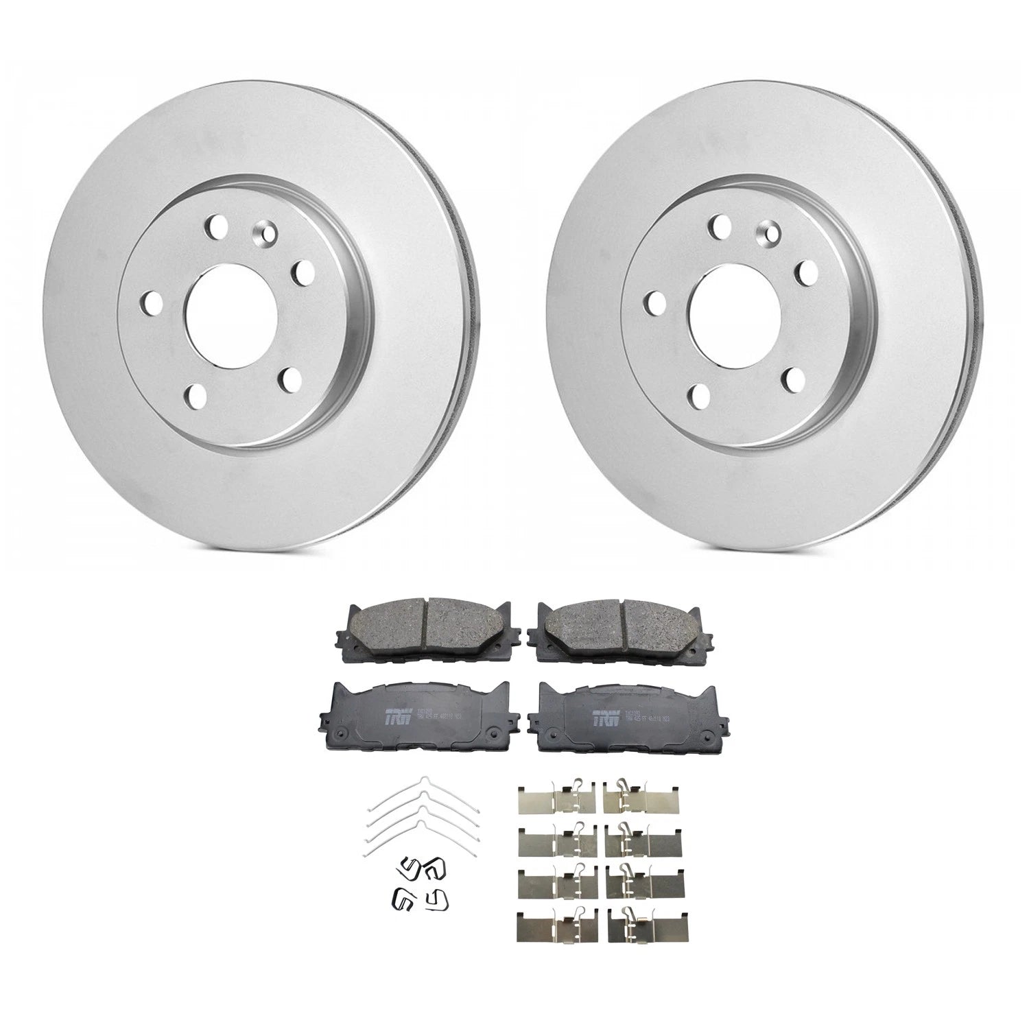 Set of 4 Bosch QuietCast Rotors & TRW Pro Ceramic Pads for Avalon, Camry