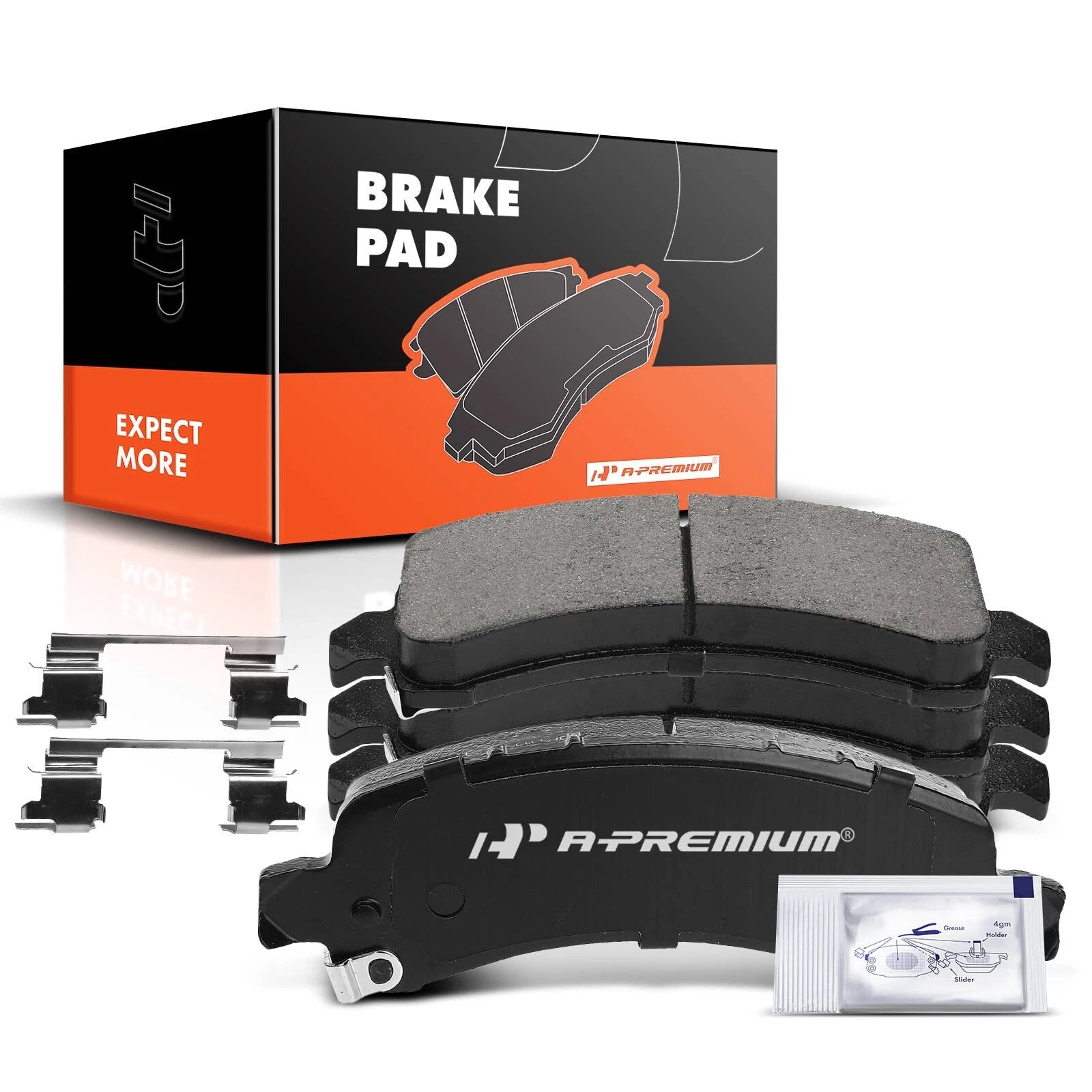 Set of 4 Rear Ceramic Brake Pads for Chevrolet Express 2500 GMC Savana 2500
