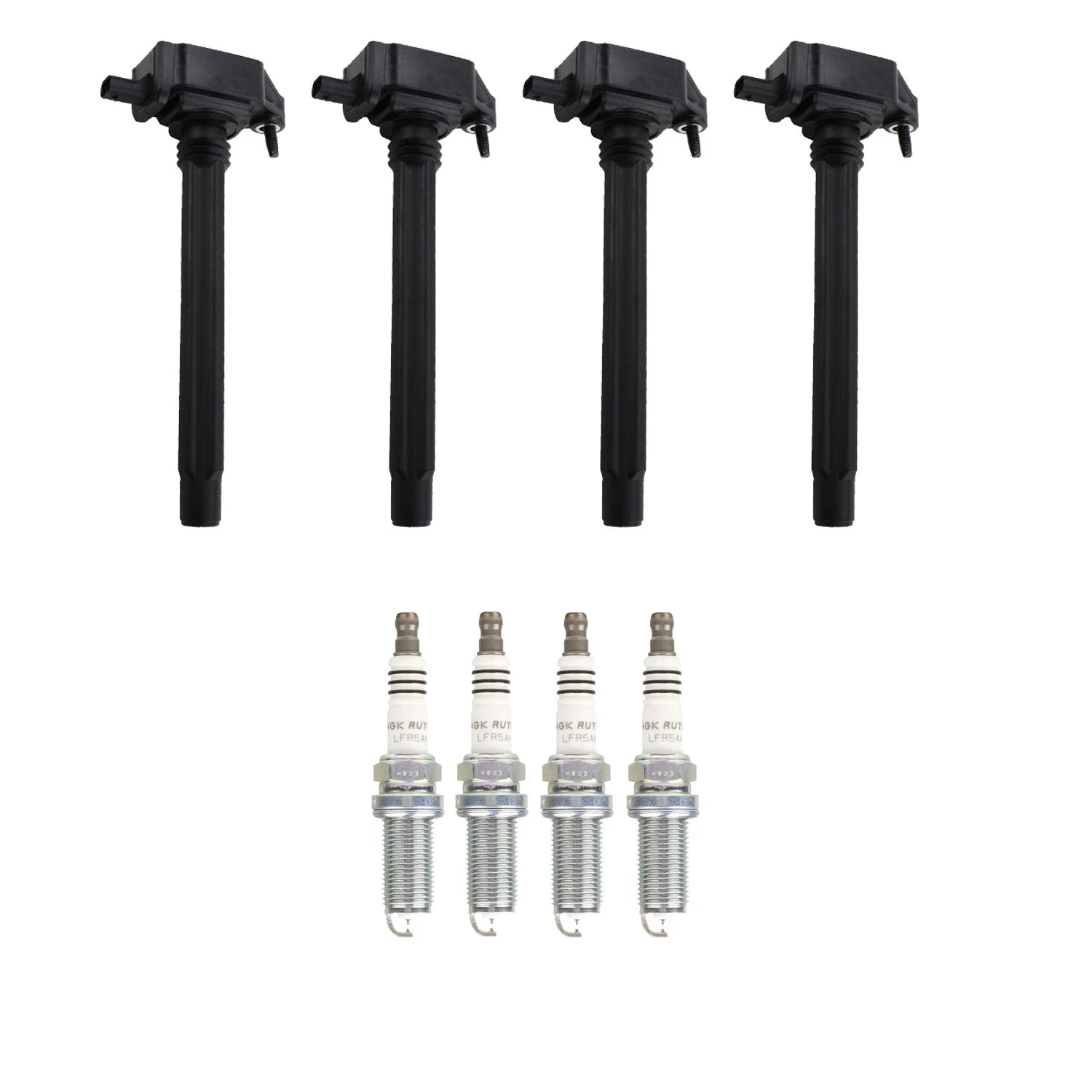 Set of 4 NGK Ignition Coils & Ruthenium Spark Plugs for Cherokee Promaster City