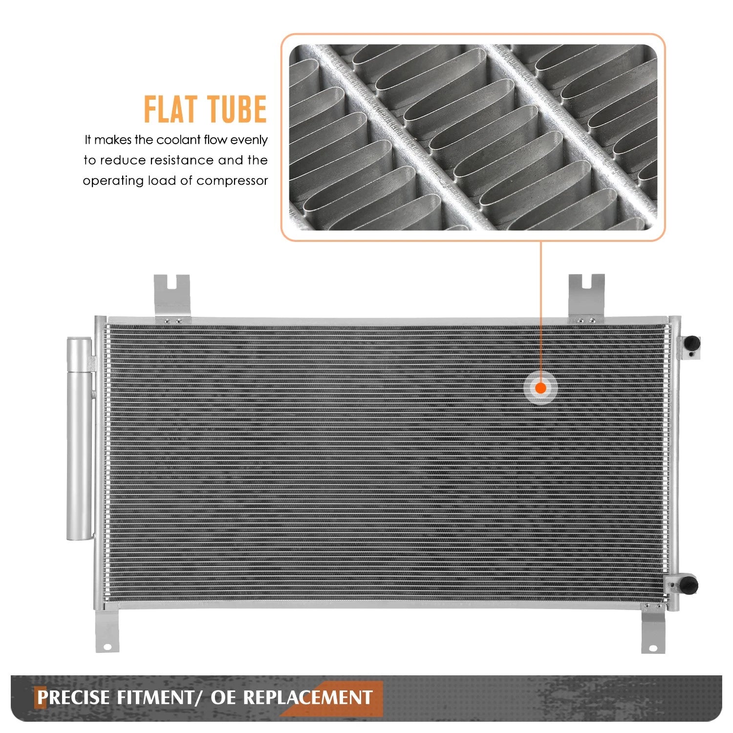 A/C Condenser for Honda CR-V 2.4L (2017–2019) Aluminum Core Replacement