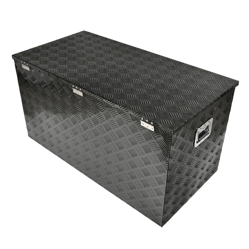 Tool Box for Pickup Truck (48"X24"X24") - Black Aluminum with Lock & Key